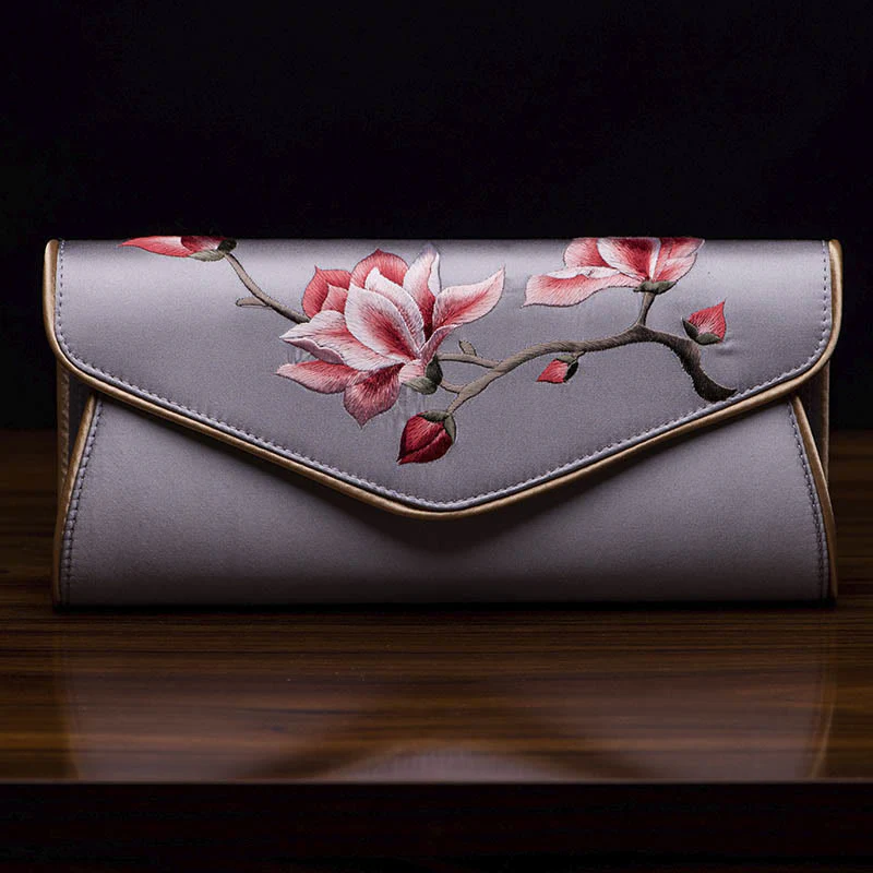 Buddha Stones Magnolia Su Ricamo Borsa da sposa Borsa a tracolla Borsa a mano - Image 22