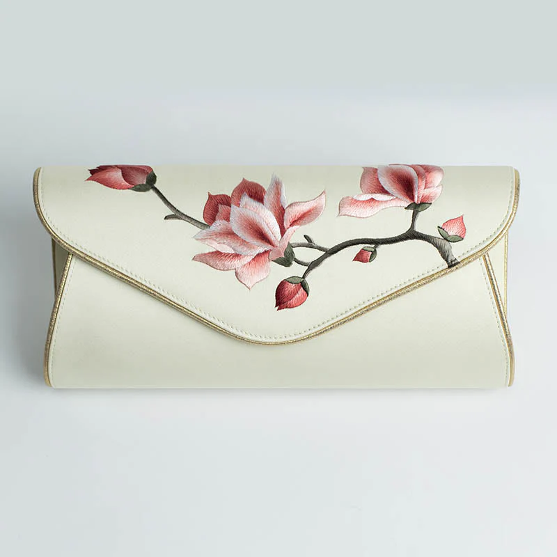 Buddha Stones Magnolia Su Ricamo Borsa da sposa Borsa a tracolla Borsa a mano - Image 23