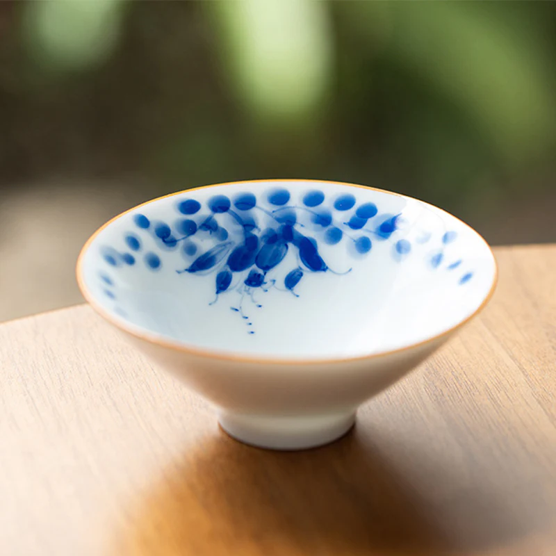 Buddha Stones Mandala Fiore Koi Pesce Loto Uccello Cachi Tazza da tè Kung Fu Tazza da tè 50ml - Image 13