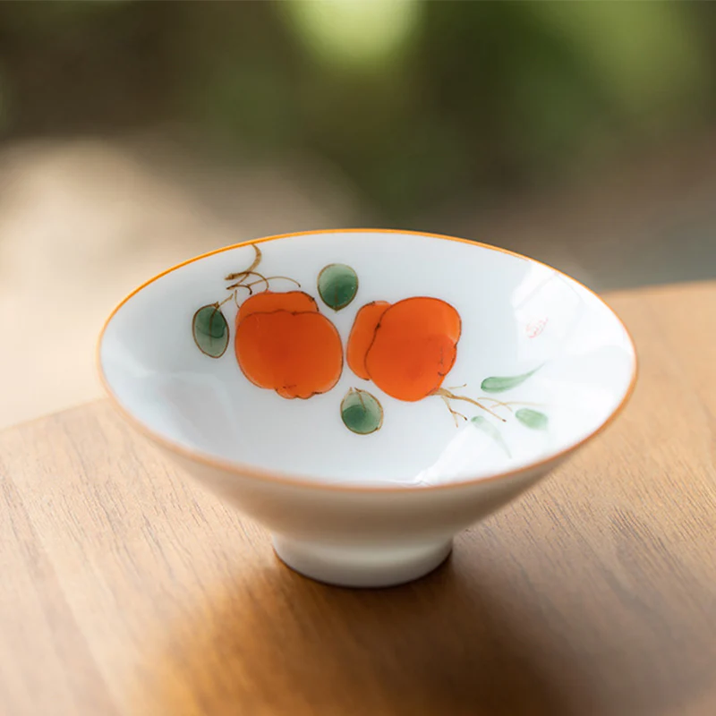 Buddha Stones Mandala Fiore Koi Pesce Loto Uccello Cachi Tazza da tè Kung Fu Tazza da tè 50ml - Image 14