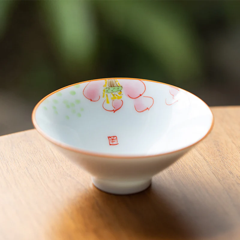 Buddha Stones Mandala Fiore Koi Pesce Loto Uccello Cachi Tazza da tè Kung Fu Tazza da tè 50ml - Image 21