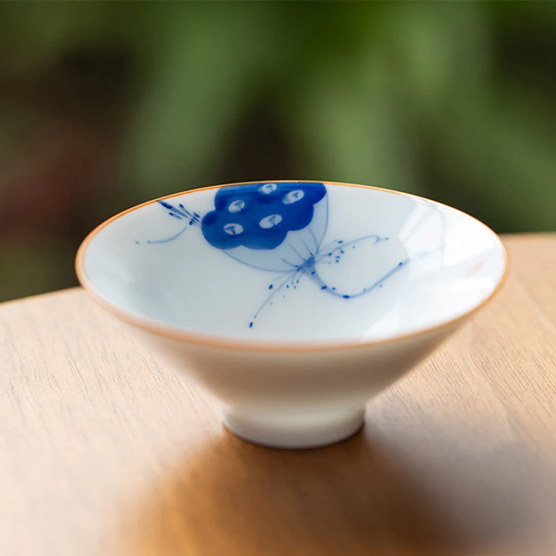 Buddha Stones Mandala Fiore Koi Pesce Loto Uccello Cachi Tazza da tè Kung Fu Tazza da tè 50ml - Image 9
