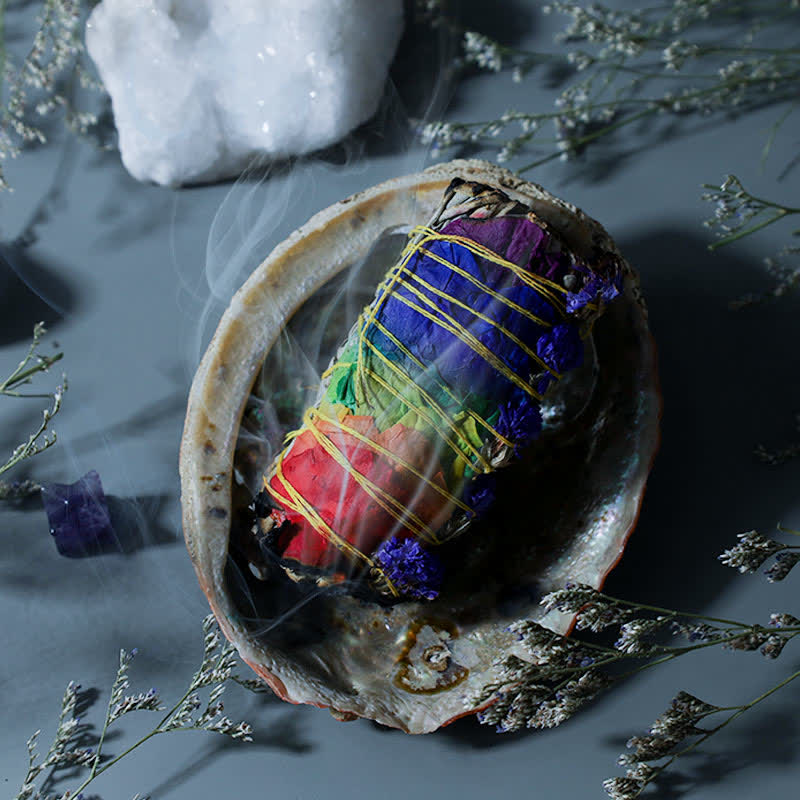 Buddha Stones, margherite colorate, fiori di rosa rossa, bastoncino di sbavatura per la pulizia della casa, incenso, guarigione, meditazione, bastoncino di sbavatura, rituali, set - Image 5