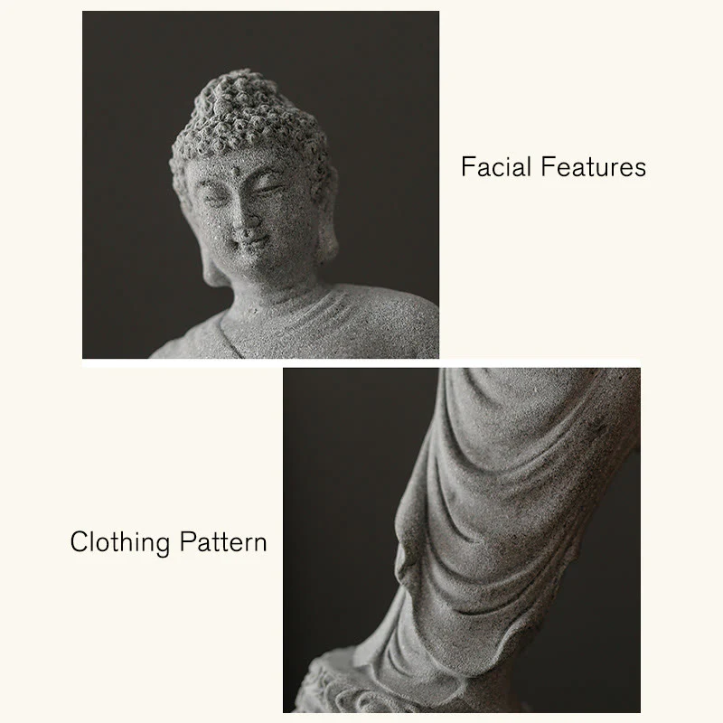 Buddha Stones Meditazione Buddha Nuvole di buon auspicio Design Serenità Decorazione della casa - Image 9