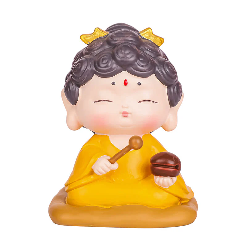 Buddha Stones Meditazione Loto Amitabha Buddha Statua in resina Compassione Decorazione per la casa - Image 10