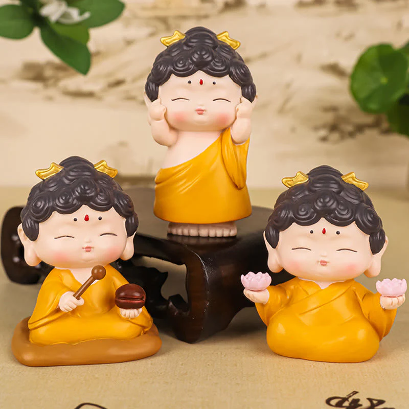 Buddha Stones Meditazione Loto Amitabha Buddha Statua in resina Compassione Decorazione per la casa - Image 11