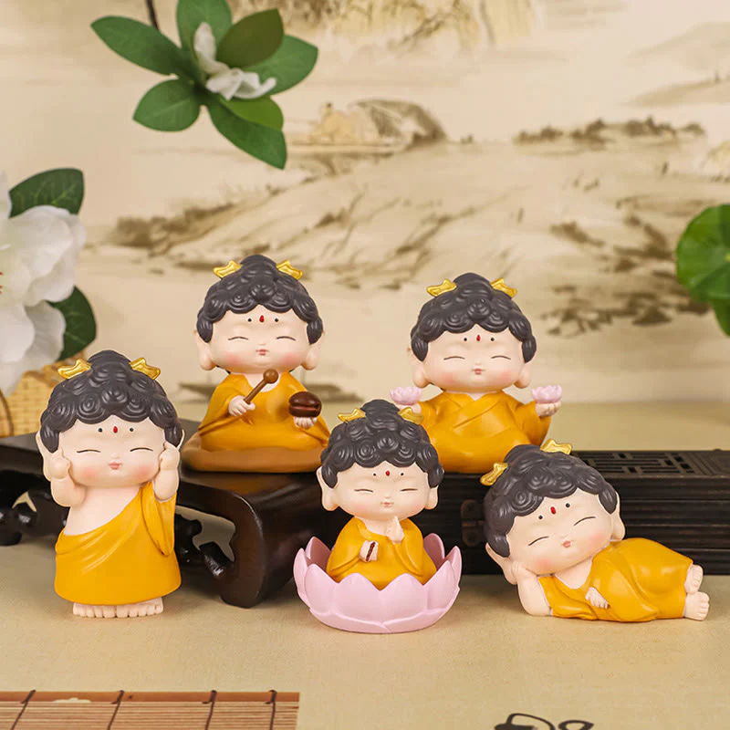 Buddha Stones Meditazione Loto Amitabha Buddha Statua in resina Compassione Decorazione per la casa - Image 18