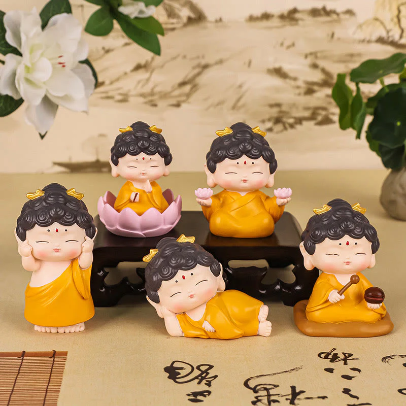 Buddha Stones Meditazione Loto Amitabha Buddha Statua in resina Compassione Decorazione per la casa - Image 19