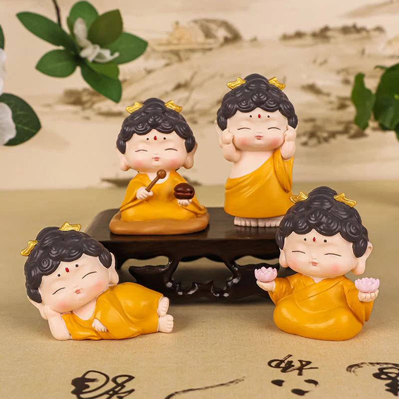 Buddha Stones Meditazione Loto Amitabha Buddha Statua in resina Compassione Decorazione per la casa - Image 20