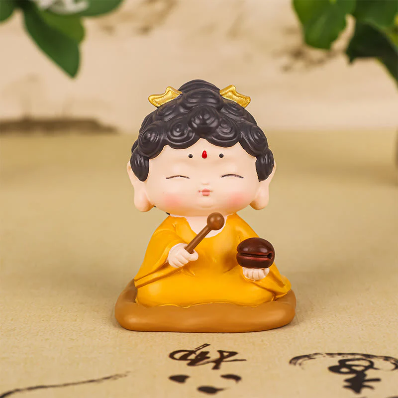 Buddha Stones Meditazione Loto Amitabha Buddha Statua in resina Compassione Decorazione per la casa - Image 9