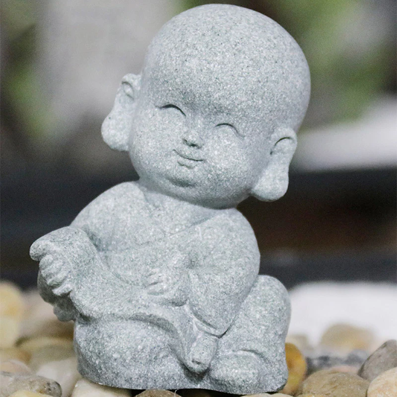 Buddha Stones Meditazione Preghiera Monaco Statua del Buddha Serenità Decorazione della casa - Image 10