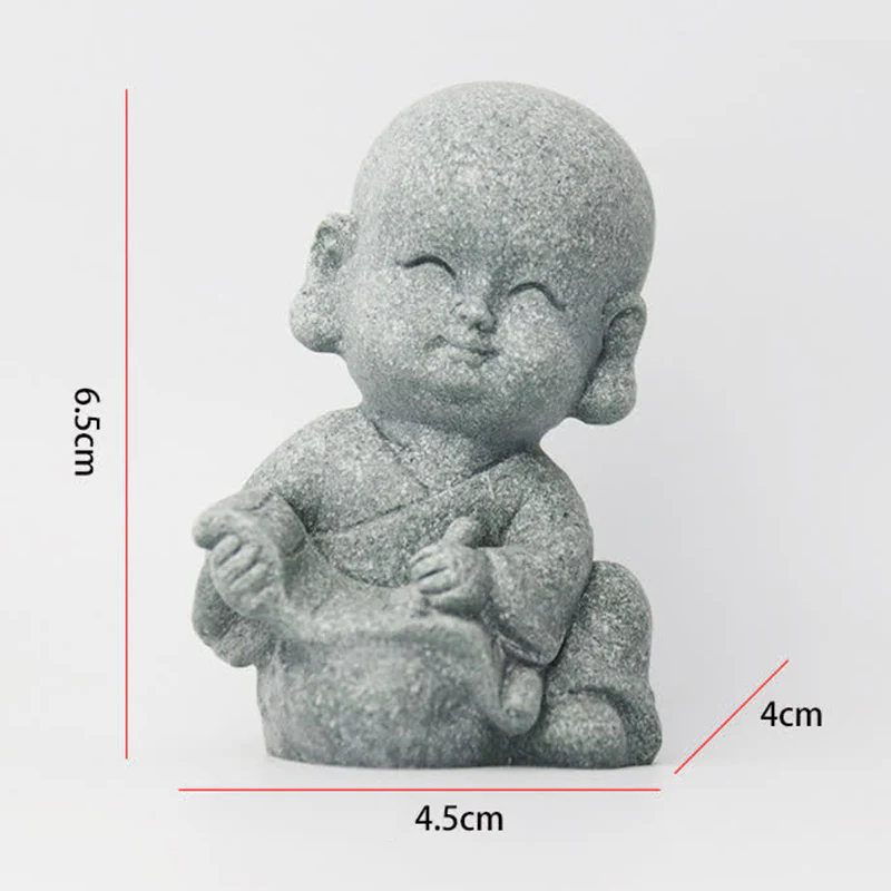 Buddha Stones Meditazione Preghiera Monaco Statua del Buddha Serenità Decorazione della casa - Image 11