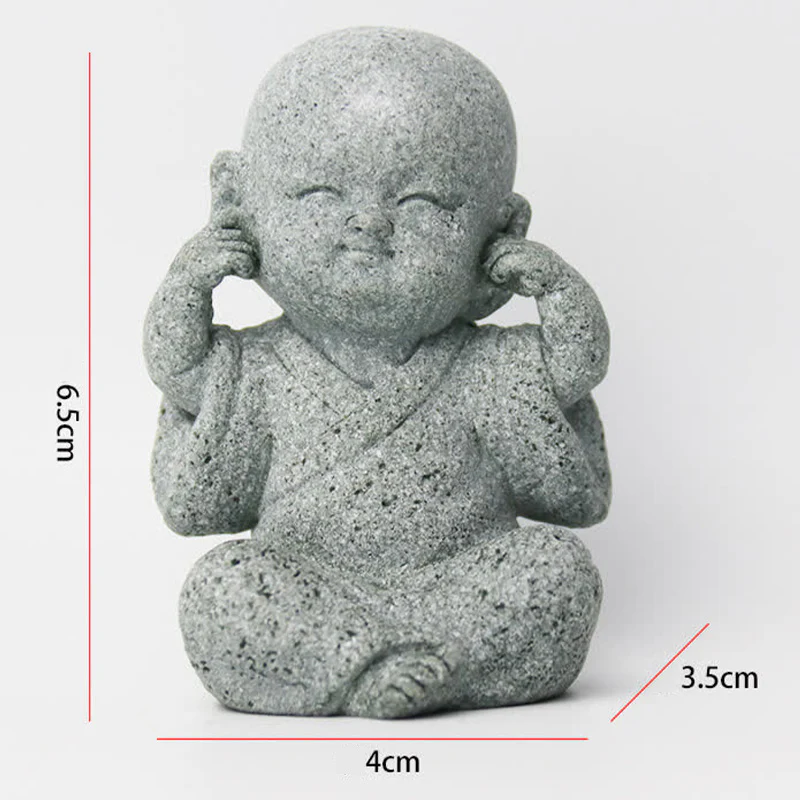 Buddha Stones Meditazione Preghiera Monaco Statua del Buddha Serenità Decorazione della casa - Image 13