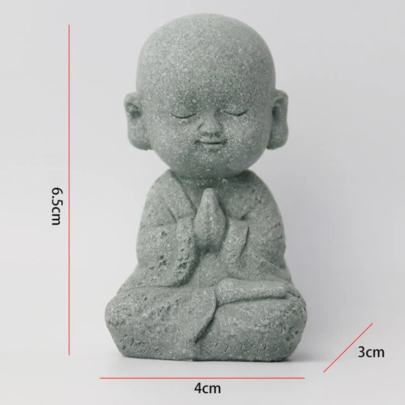Buddha Stones Meditazione Preghiera Monaco Statua del Buddha Serenità Decorazione della casa - Image 14