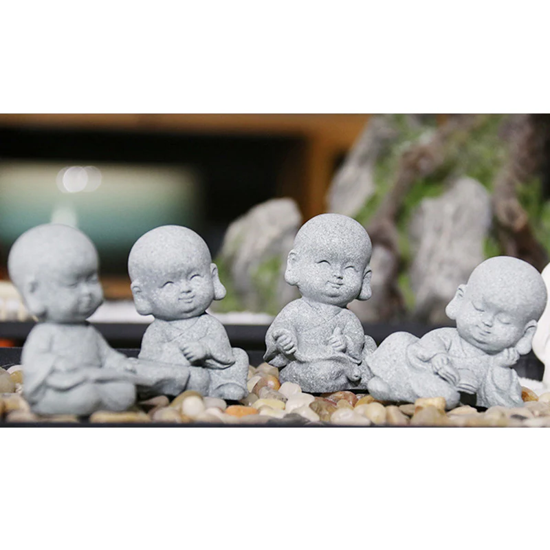 Buddha Stones Meditazione Preghiera Monaco Statua del Buddha Serenità Decorazione della casa - Image 17