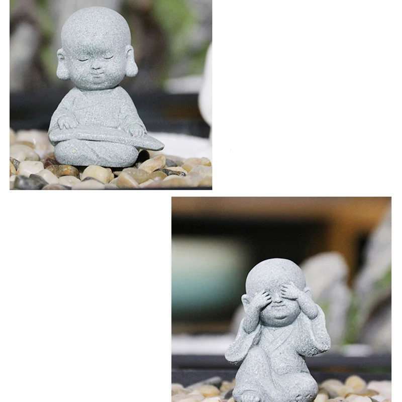 Buddha Stones Meditazione Preghiera Monaco Statua del Buddha Serenità Decorazione della casa - Image 20