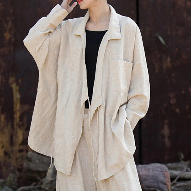 Buddha Stones Meditazione Ramie Cotone Abbigliamento - Image 13