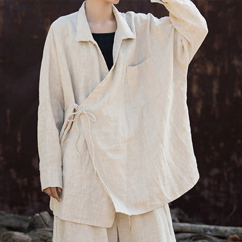 Buddha Stones Meditazione Ramie Cotone Abbigliamento - Image 14