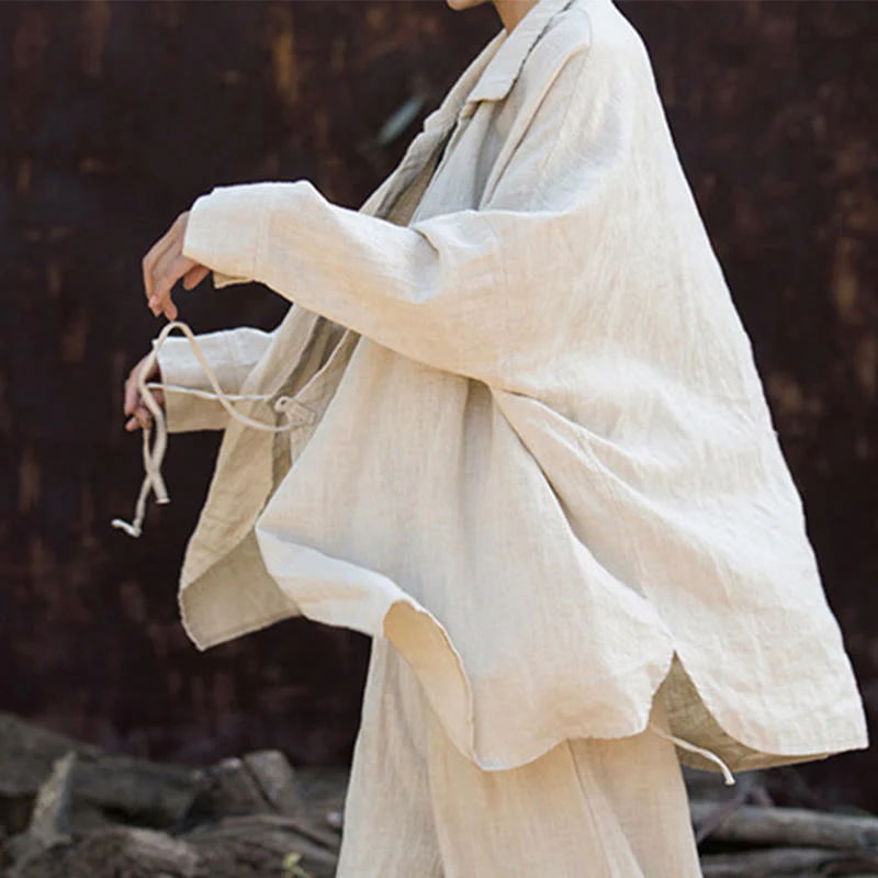 Buddha Stones Meditazione Ramie Cotone Abbigliamento - Image 5