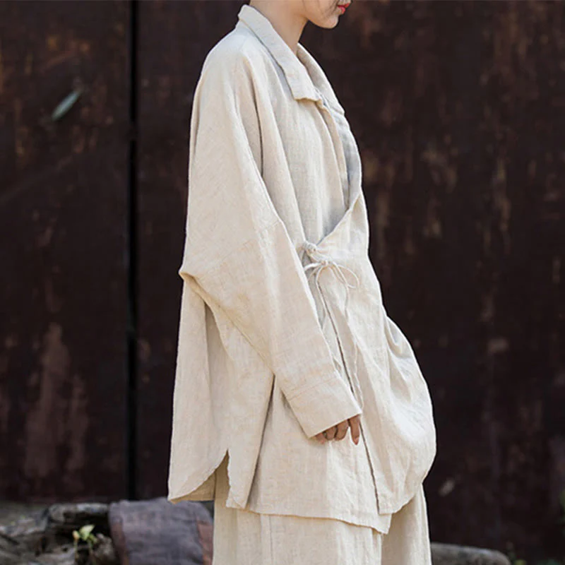 Buddha Stones Meditazione Ramie Cotone Abbigliamento - Image 9
