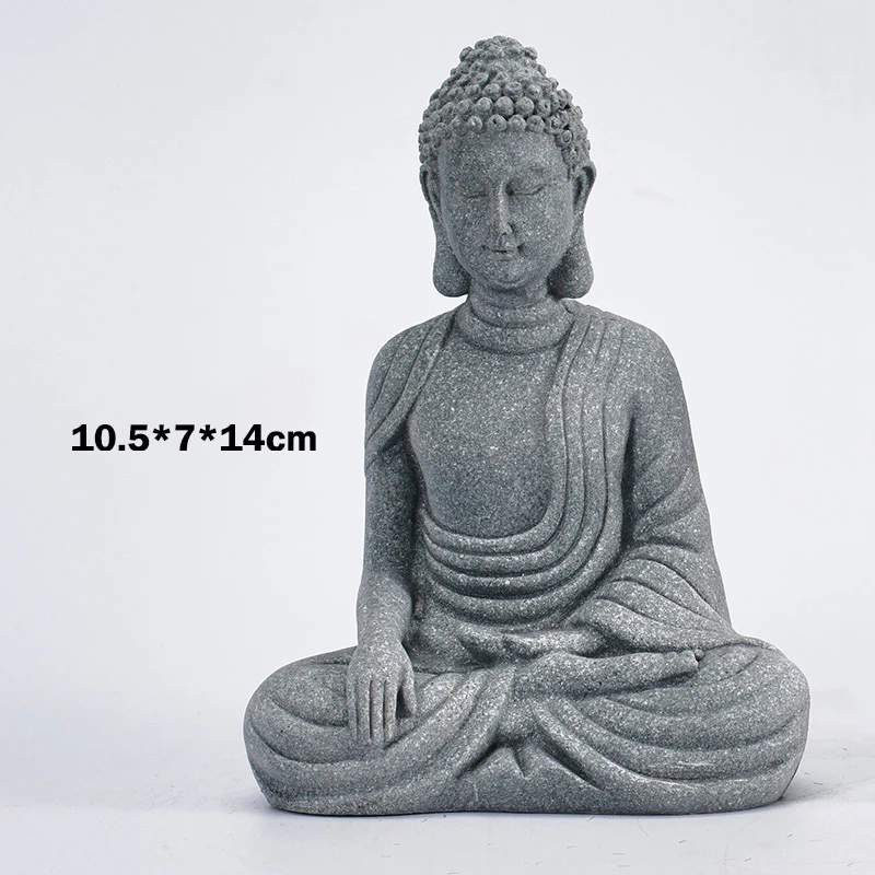 Buddha Stones Meditazione seduta Buddha Benedizione Compassione Decorazione - Image 14