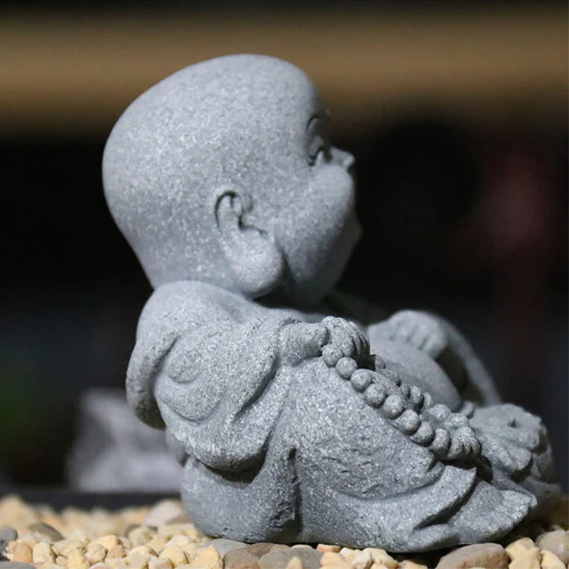 Buddha Stones Meditazione Statua del Buddha Compassione Decorazione della casa - Image 12