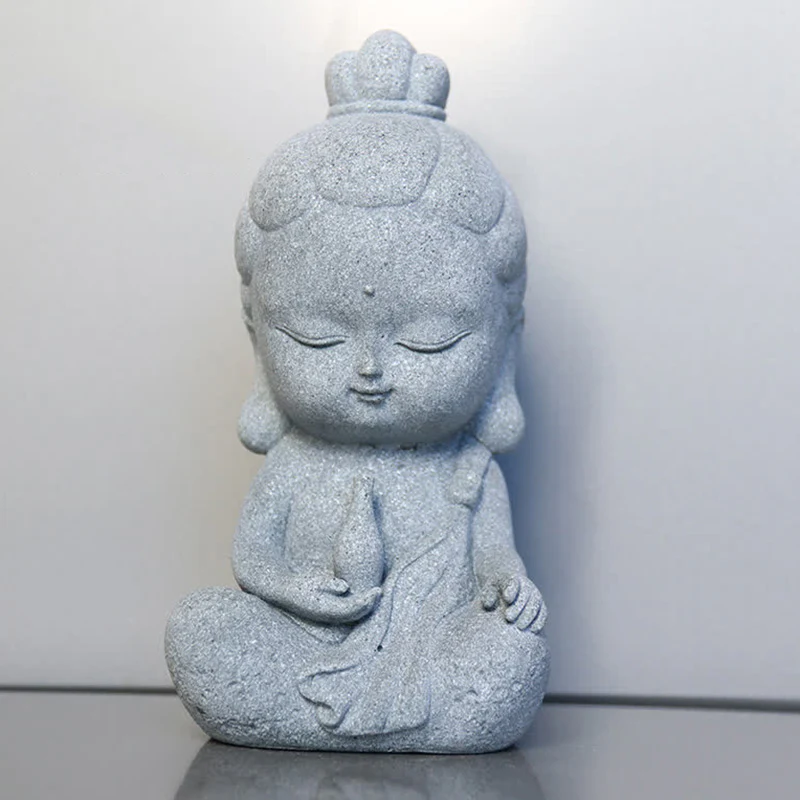 Buddha Stones Meditazione Statua del Buddha Compassione Decorazione della casa - Image 14