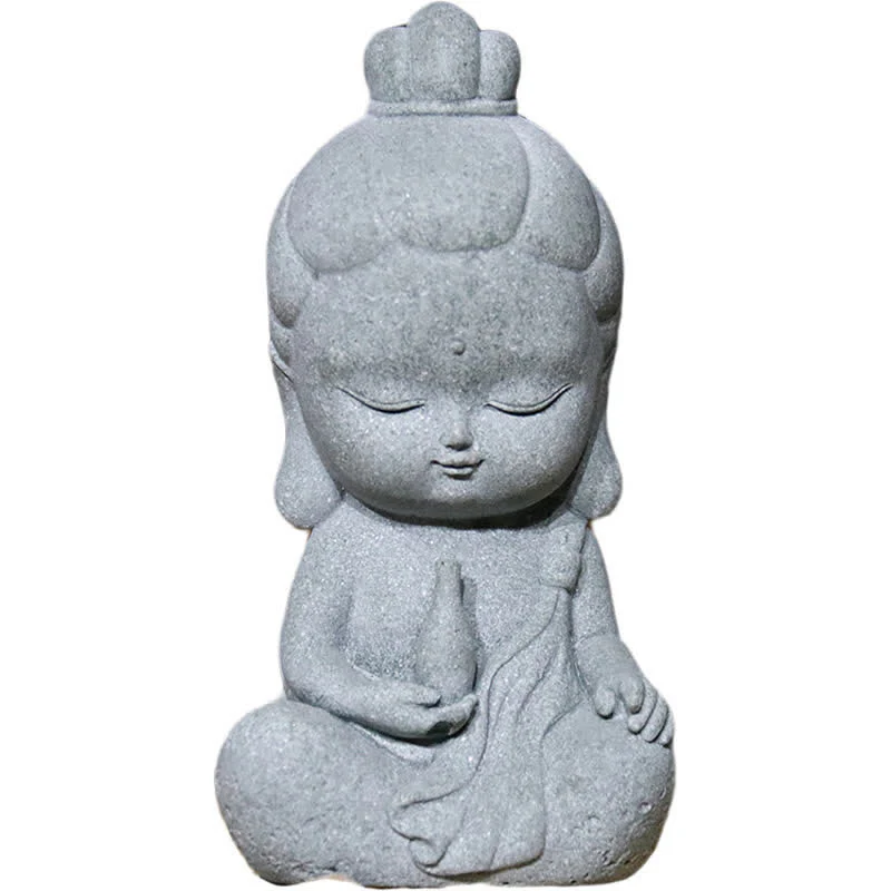 Buddha Stones Meditazione Statua del Buddha Compassione Decorazione della casa - Image 15