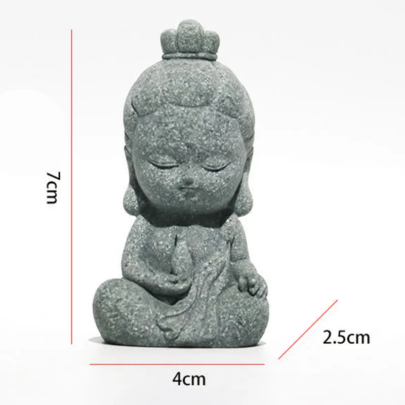 Buddha Stones Meditazione Statua del Buddha Compassione Decorazione della casa - Image 8