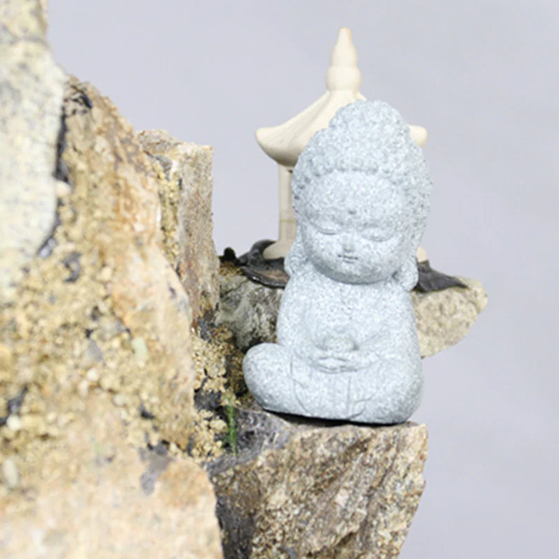 Buddha Stones Meditazione Statua del Buddha Compassione Decorazione della casa - Image 9