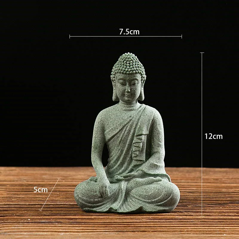 Buddha Stones Meditazione Tibetana Contemplazione Buddha Serenità Compassione Statua Figurina Decorazione - Image 5