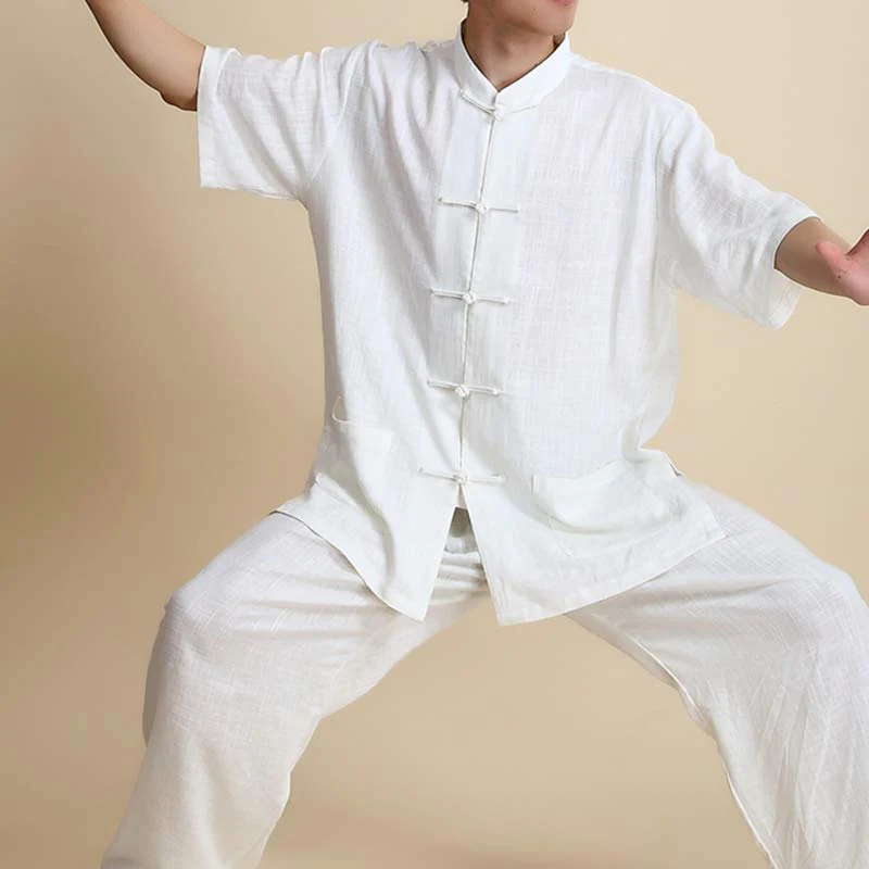 Buddha Stones Meditazione Zen Preghiera Spirituale Tai Chi Qigong Pratica Unisex Ricamo Abbigliamento Set - Image 23