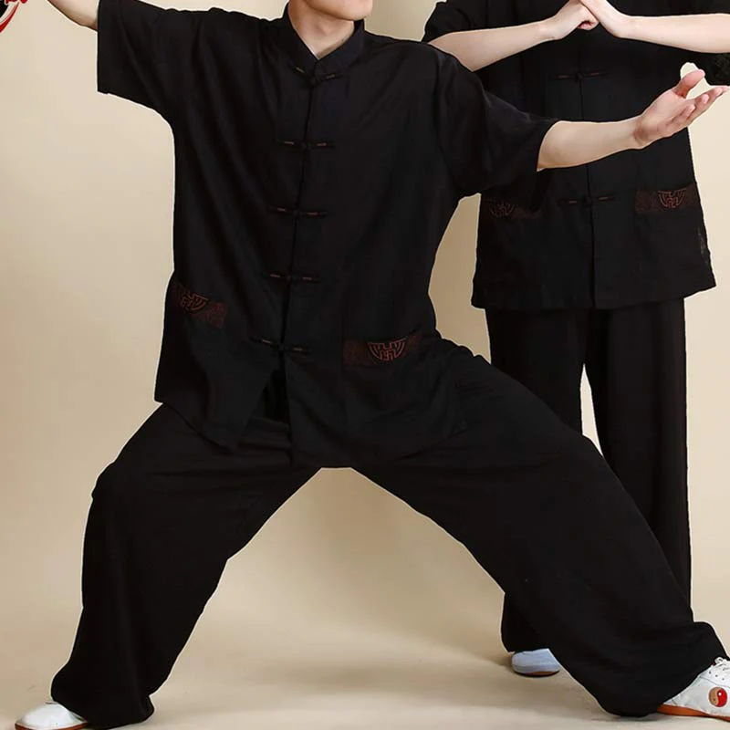 Buddha Stones Meditazione Zen Preghiera Spirituale Tai Chi Qigong Pratica Unisex Ricamo Abbigliamento Set - Image 25