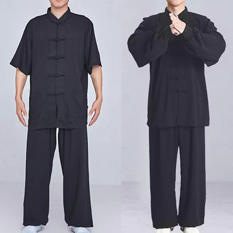 Buddha Stones Meditazione Zen Preghiera Spirituale Tai Chi Qigong Pratica Unisex Ricamo Abbigliamento Set - Image 28