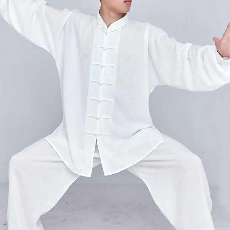 Buddha Stones Meditazione Zen Preghiera Spirituale Tai Chi Qigong Pratica Unisex Ricamo Abbigliamento Set - Image 3