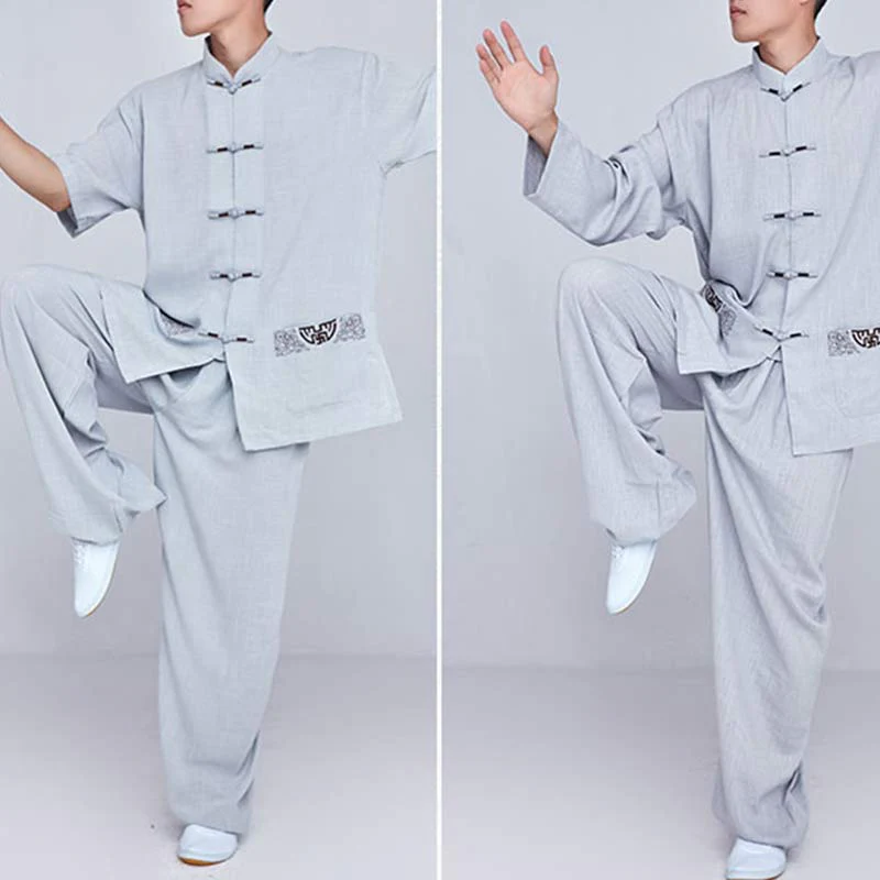 Buddha Stones Meditazione Zen Preghiera Spirituale Tai Chi Qigong Pratica Unisex Ricamo Abbigliamento Set - Image 30