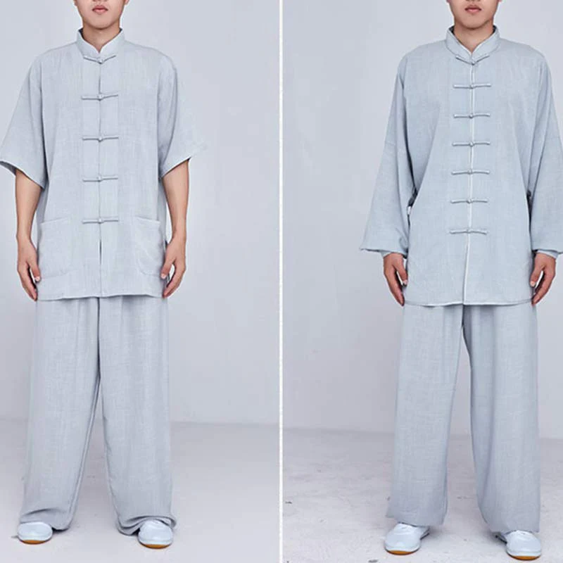 Buddha Stones Meditazione Zen Preghiera Spirituale Tai Chi Qigong Pratica Unisex Ricamo Abbigliamento Set - Image 32