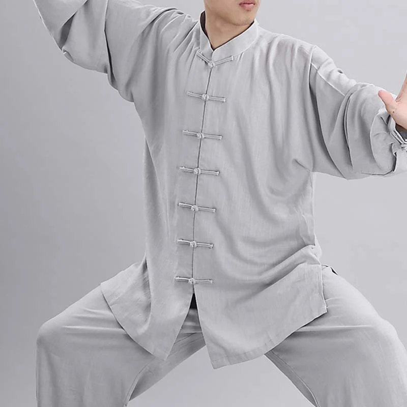 Buddha Stones Meditazione Zen Preghiera Spirituale Tai Chi Qigong Pratica Unisex Ricamo Abbigliamento Set - Image 7
