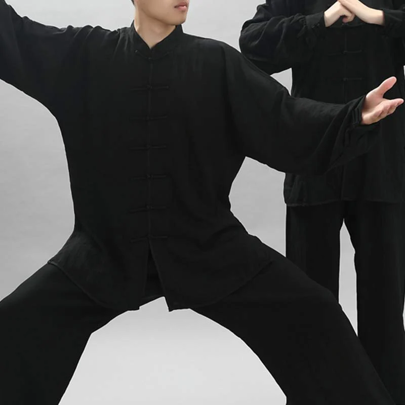 Buddha Stones Meditazione Zen Preghiera Spirituale Tai Chi Qigong Pratica Unisex Ricamo Abbigliamento Set - Image 8