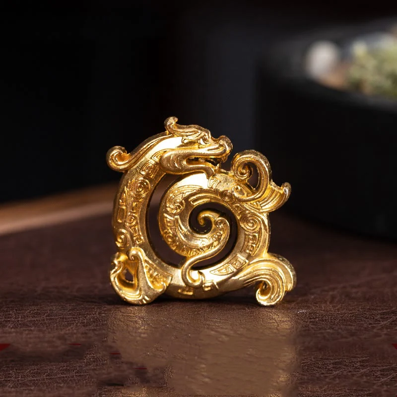 Buddha Stones Mini Auspicious Dragon Pattern Meditazione in lega di zinco Piccolo bruciatore di incenso - Image 3