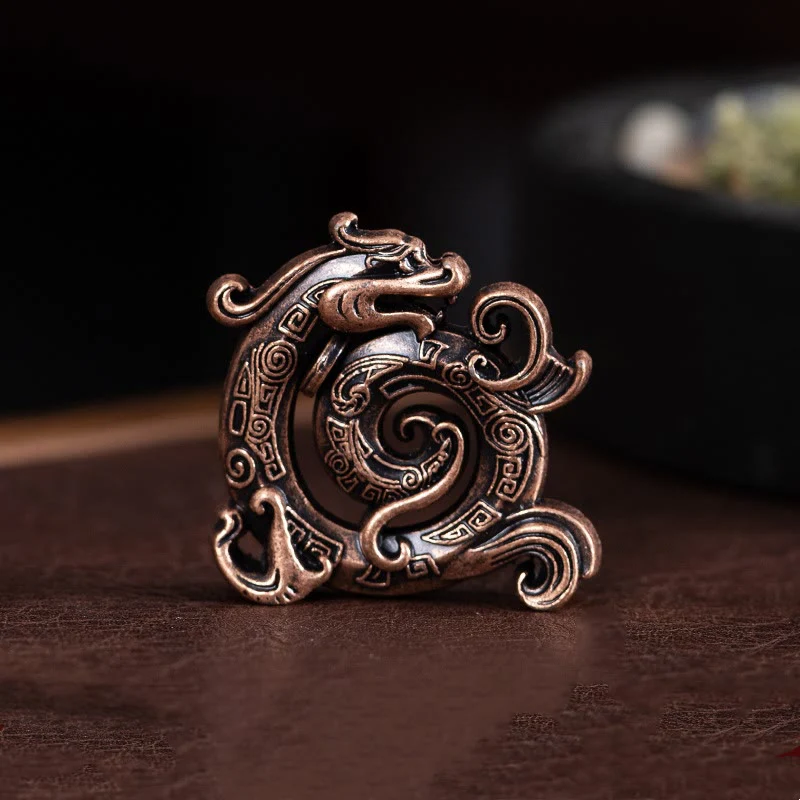 Buddha Stones Mini Auspicious Dragon Pattern Meditazione in lega di zinco Piccolo bruciatore di incenso - Image 7