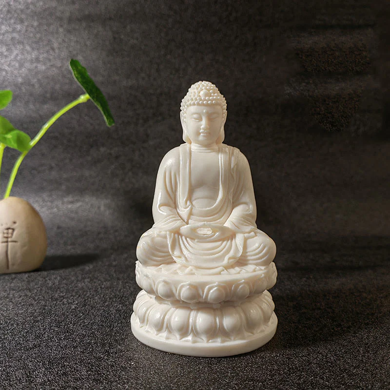 Buddha Stones Mini Avorio Frutta Tathagata Buddha Lotus Kwan Yin Avalokitesvara Manjusri Samantabhadra Serenity Desk Decorazione - Image 18