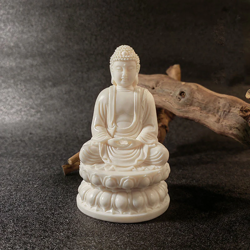 Buddha Stones Mini Avorio Frutta Tathagata Buddha Lotus Kwan Yin Avalokitesvara Manjusri Samantabhadra Serenity Desk Decorazione - Image 19