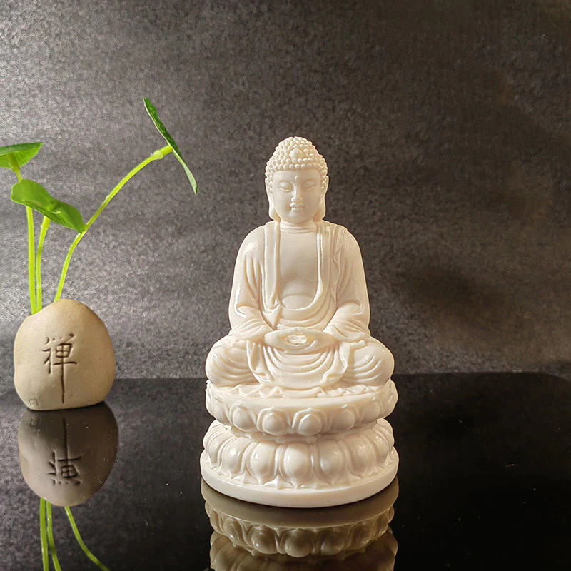 Buddha Stones Mini Avorio Frutta Tathagata Buddha Lotus Kwan Yin Avalokitesvara Manjusri Samantabhadra Serenity Desk Decorazione - Image 20