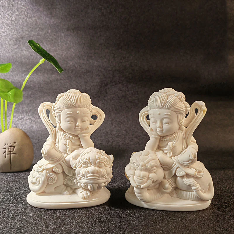 Buddha Stones Mini Avorio Frutta Tathagata Buddha Lotus Kwan Yin Avalokitesvara Manjusri Samantabhadra Serenity Desk Decorazione - Image 22
