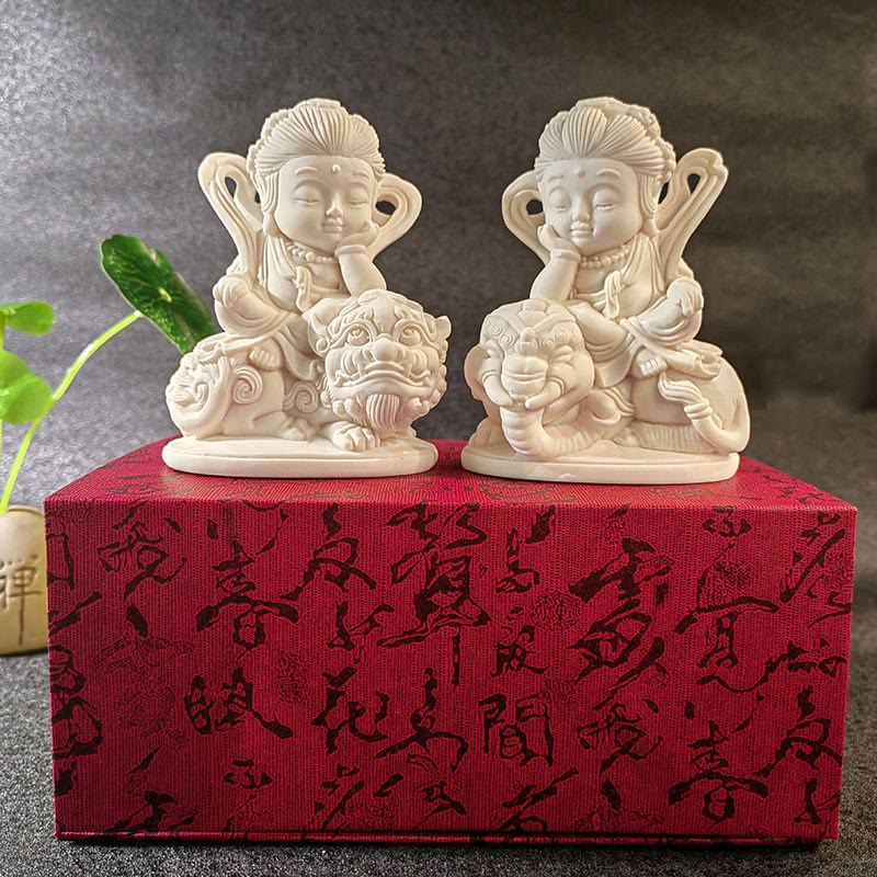 Buddha Stones Mini Avorio Frutta Tathagata Buddha Lotus Kwan Yin Avalokitesvara Manjusri Samantabhadra Serenity Desk Decorazione - Image 25