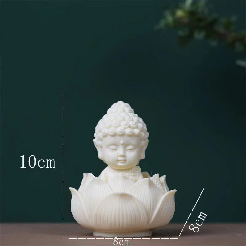 Buddha Stones Mini Avorio Frutta Tathagata Buddha Lotus Kwan Yin Avalokitesvara Manjusri Samantabhadra Serenity Desk Decorazione - Image 9