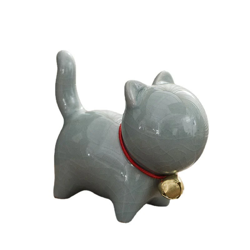 Buddha Stones Mini Carino Campanello Portafortuna Gatto Tè Animale Domestico Ceramica Casa Scrivania Figurina Decorazione - Image 18