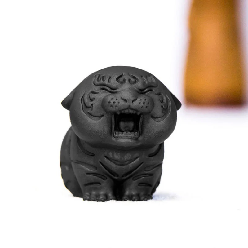 Buddha Stones Mini Carino Tigre Ferro Polvere Ruggine Statua Resina Decorazione Casa - Image 27