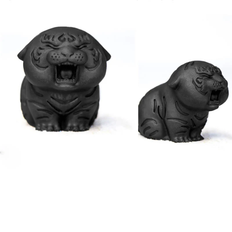 Buddha Stones Mini Carino Tigre Ferro Polvere Ruggine Statua Resina Decorazione Casa - Image 31